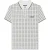 Lambretta Heren SS25 Geometrisch Poloshirt (Wit/Navy/Cashew)