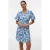 VERO MODA MATERNITY zwangerschaps wikkeljurk blauw/wit
