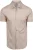 Desoto Short Sleeve Oxford Optics Overhemd Beige