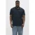 JACK & JONES PLUS SIZE regular polo met ingebreid patroon donkerblauw