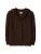 GOBI Cashmere Gebreid vest ‘Wide-Shoulder Hooded Cashmere Cardigan’  donkerbruin