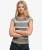 Athletic Off Shoulder Patroon Top Grey