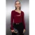 TRENDYOLMİLLA Dames Bordeaux Effen Lang Getailleerd Blouses