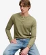 Waffle Henley Top met Lange Mouwen Khaki
