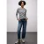 Street One Dames Gestreept shirt in Blauw