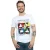 Disney Heren Mickey Mouse Vierkant Gekleurd T-shirt (Wit)