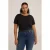 WE Fashion Curve T-shirt zwart