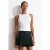 Mouwloze Ribbel Katoenen Blouse