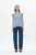 Blouse met korte mouwen Bleached Blue
