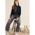 Cecil Dames Sweater met gebreide mouwen in Blauw