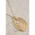 White Stuff Bryony Textured Necklace Gold Tone Metallic