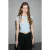 Slim-fit cropped blouse met strikceintuur