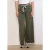 LOLALIZA wide leg regular waist broek kaki