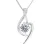 Solitaire fancy hanger zirkonium 925 zirkoniumoxide wordt geleverd met een ketting aangeboden