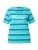 Ulla Popken Shirt  aqua / petrol / wit