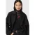 AllSaints Indy Skinny Scarf Black/red