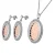 Orphelia Dames 925 Sterling Zilveren Set: Ketting-Hanger + Oorbellen – Zilver/Roze SET-065