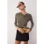 TRENDYOLMİLLA Dames Kaki Effen Lang Getailleerd Blouses