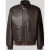 Carhartt Work In Progress Leren jack met platte kraag model ‘Arizona Jacket’