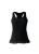 Zwarte racerback tanktop met geplooide zoom