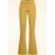 Dora katoenen flared jeans in mosterdgeel