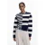 Desigual gestreepte pullover wit
