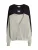 The Set Gebreid vest  greige / wijnrood / zwart