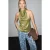 Satijnen blouse met halternek en drapering