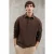 Geribde sweater met polokraag
