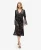 Superdry Vrouwen Jacquard Midi-jurk met Wijduitlopende Mouwen Zwart