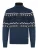 BLEND Gebreid vest ‘Nova’  blauw / zwart / wit