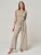 YOU LOOK PERFECT Huispak ‘LOUNGEWEAR SET  – Top Blossom & Pants Bailey’  taupe
