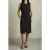 Reiss Quilted Sleeveless Dress Black