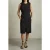 Reiss Quilted Sleeveless Dress Black