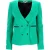 Dubbelknoops blazer met zakken van Sandro Paris in groene wol.
