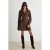 TRENDYOLMİLLA Dames Bruin Effen Kort / Mini Lang Blousejurk Jurken