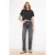 TRENDYOLMİLLA Dames Grijs Effen Recht Hoge taille Jeans