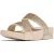 Fitflop Lulu 2 Bar Glitter Polyurethaan Dames Sandalen Platino/Zilver