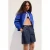 Mango denim loose fit regular waist jort – donkerblauw