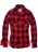 Brandit Amy Flannel Checkshirt Dames Flanellen overhemd – zwart/rood – 4XL