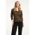 Smashed Lemon Zig-zag top met zwart en goud lurex |