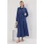 Trendyol Modest Dames Donkerblauw Effen Maxi Lang Casual Blousejurk Modest Jurken