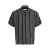 JACK & JONES PLUS SIZE regular gestreepte casual overhemd gebreid Plus Size zwart