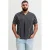 JACK & JONES PLUS SIZE regular gestreepte casual overhemd gebreid Plus Size zwart