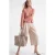 TRENDYOLMİLLA Dames Roze Effen Lang Oversized T-shirts