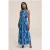 We Fashion Dress Maxi Length Dark Blue