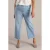 Yest Curve high waist gestreepte bootcut jeans light blue denim