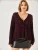 Bianco Lucci Gebreid vest  merlot