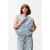 Catwalk Junkie gestreepte gilet light blue denim