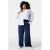 MS Mode Plus Size blouse met ruches en krijtstreep – blauw